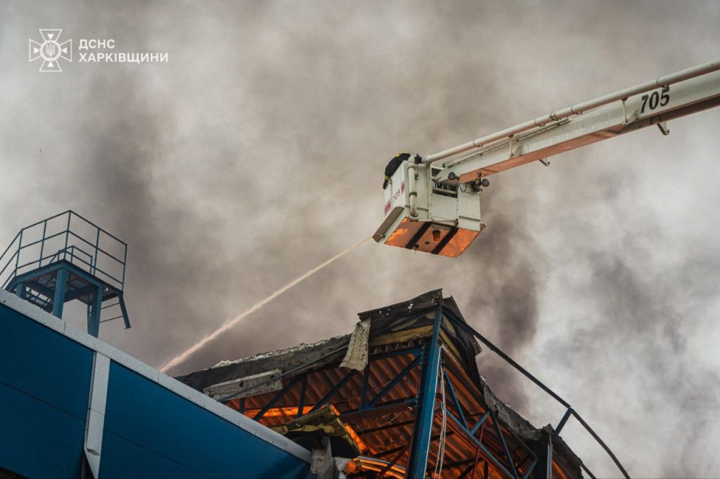 пожар в пригороде Харькова