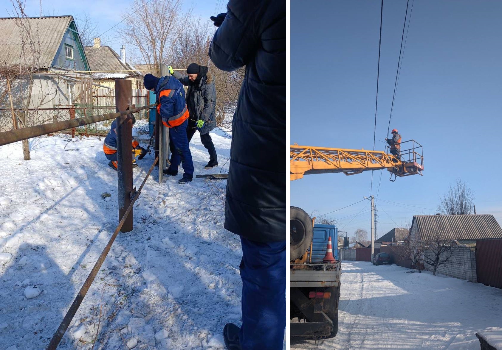 Наслідки прильоту в Харкові 23 лютого 2026 — робота комунальників на місці