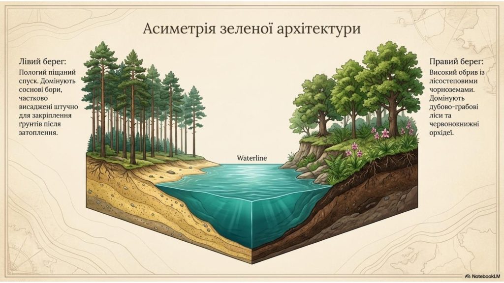 Прибережні ландшафти водосховища