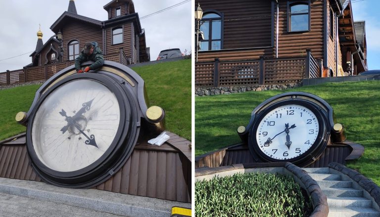 Історичний годинник знову на місці в Харкові (фото)