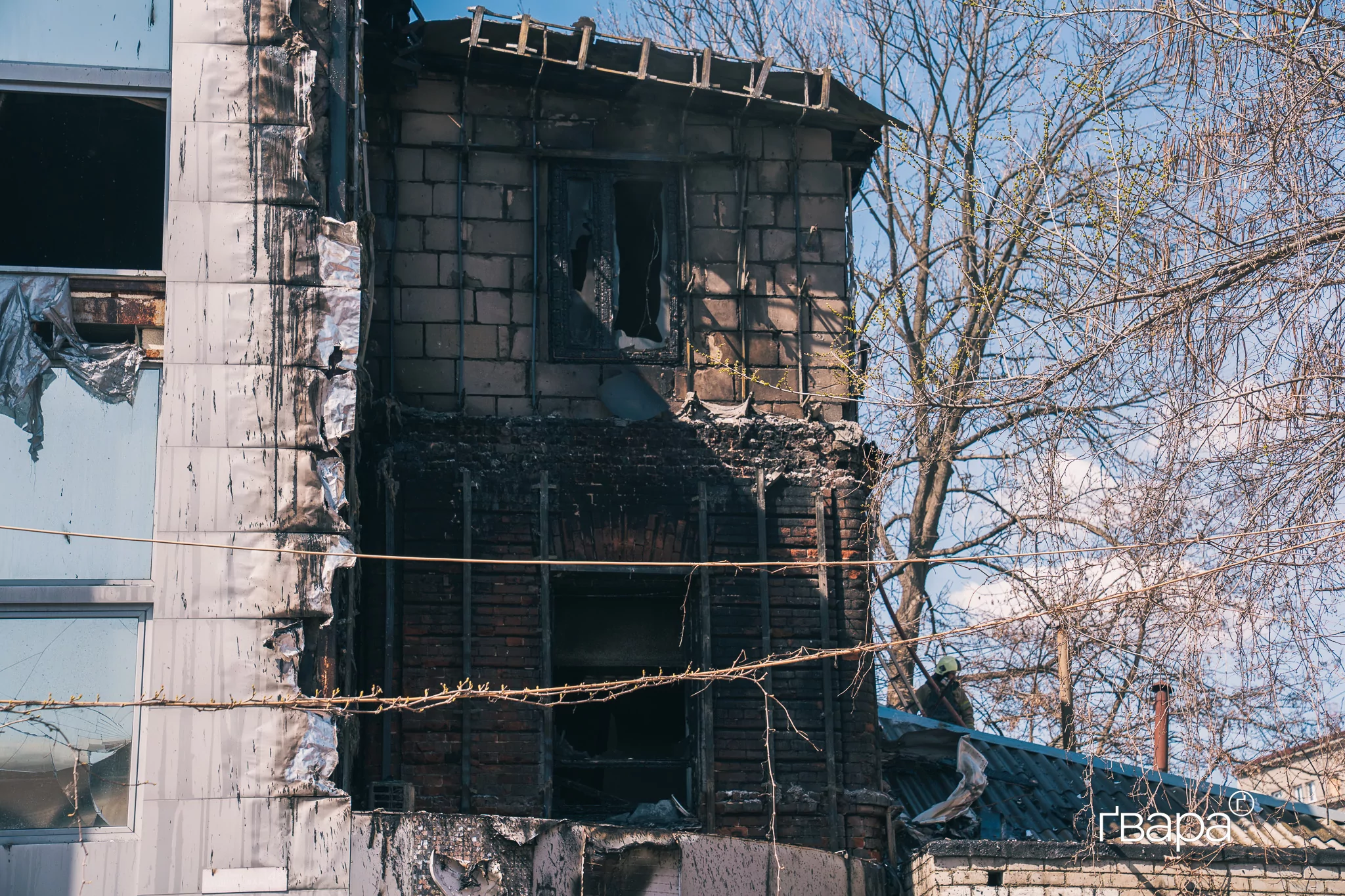 наслідки обстрілу Київського району Харків