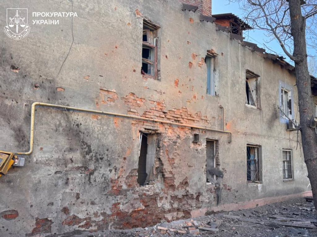 Пошкодження після атаки БпЛА в Харкові