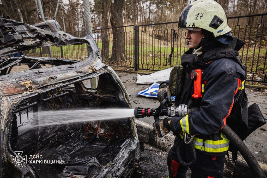 Наслідки удару БпЛА у Шевченківському районі Харкова