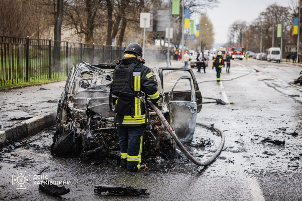 Наслідки удару БпЛА у Шевченківському районі Харкова