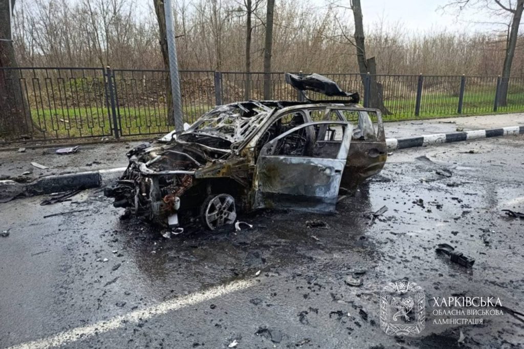 Місце влучання БпЛА у Харкові