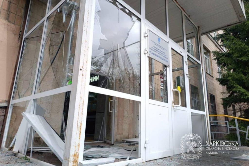 Місце влучання БпЛА у Харкові