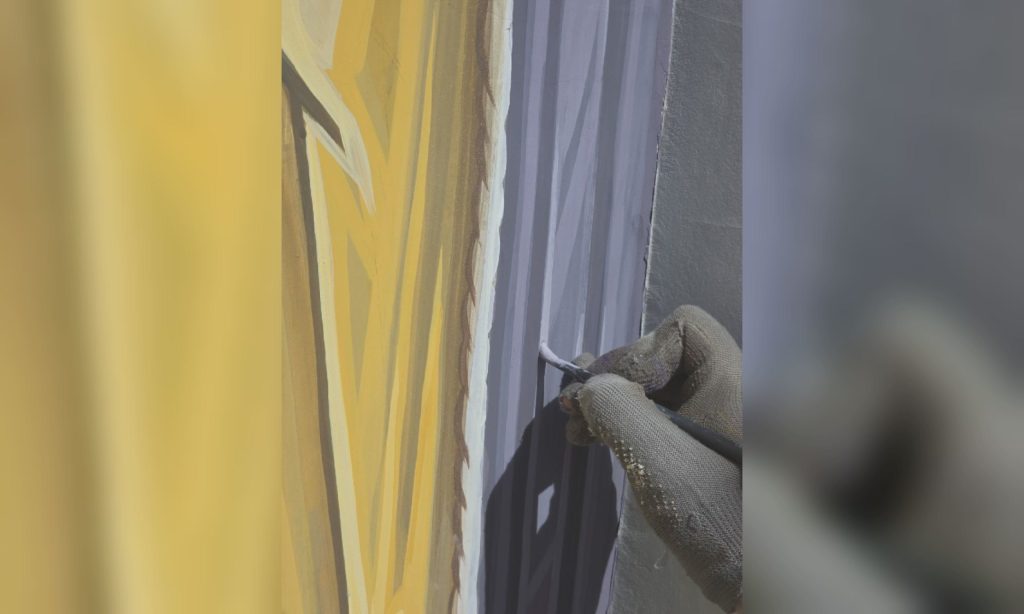 Іконописці за роботою в Саржиному Яру