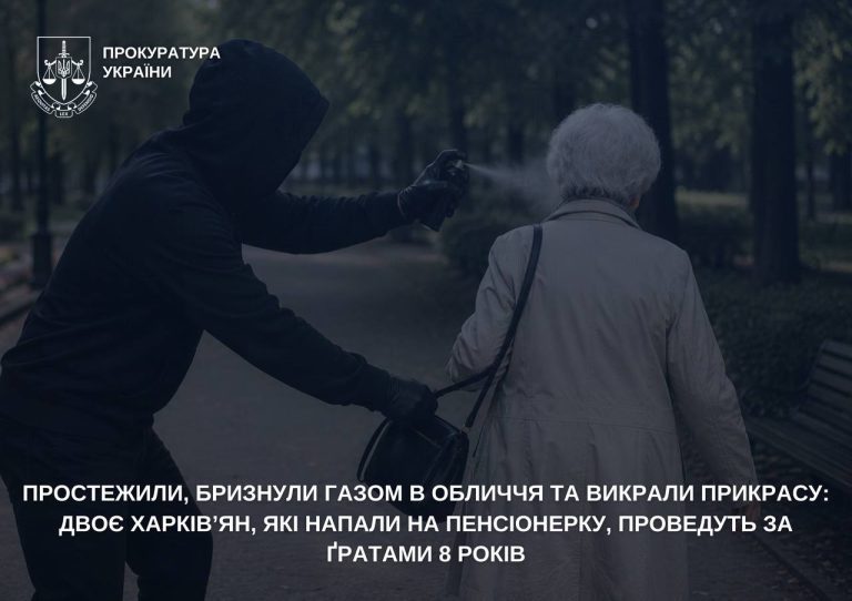 Чоловіків у Харкові засудили до восьми років за напад на пенсіонерку