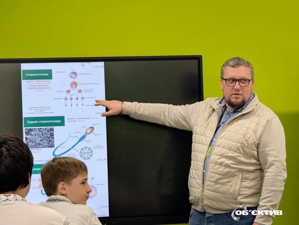 Вчитель спілкується з учнями