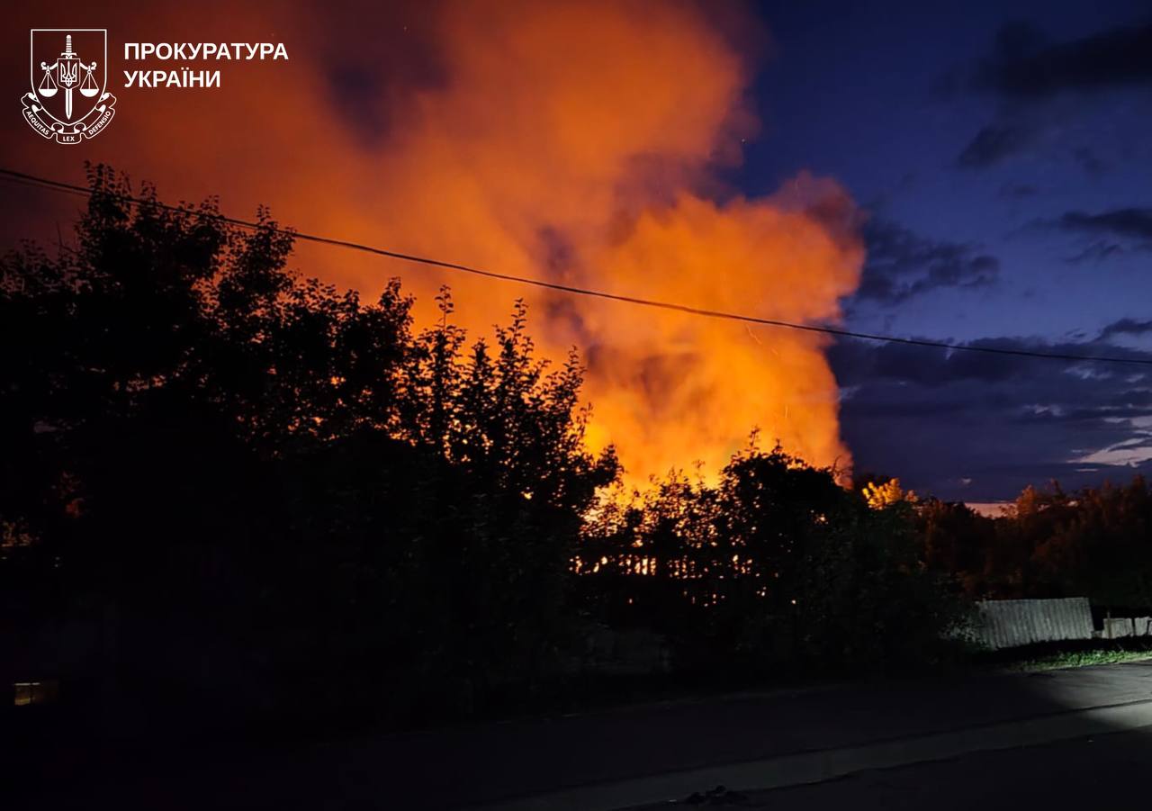 пожежа на місці прильоту в Харківській області 24 червня 2026