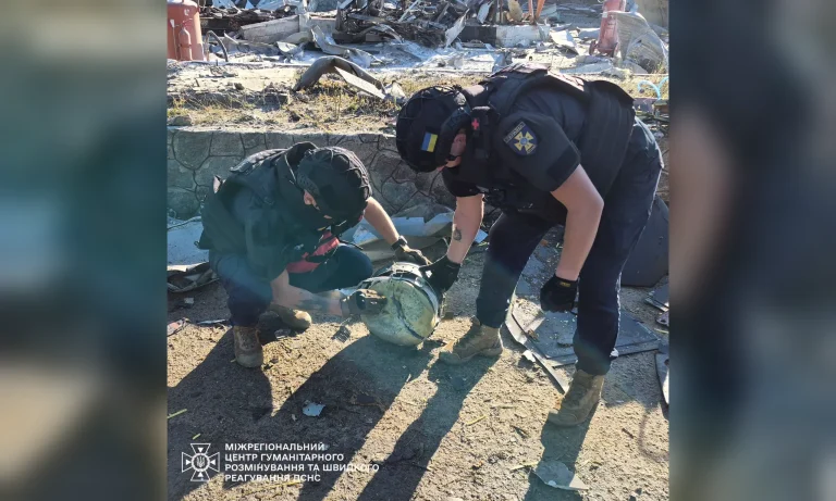 Сапери ліквідували бойову частину «герані», яка атакувала АЗС на Харківщині (фото)