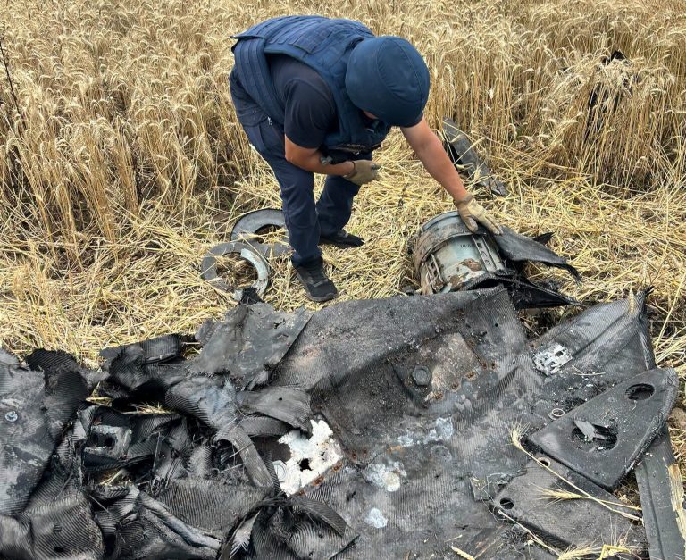 У полі на Харківщині знайшли боєвий елемент ворожого дрона
