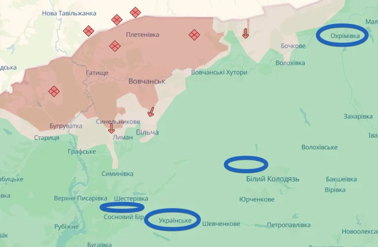 За даними ISW, Путіну донесли про нібите захоплення сіл поблизу Вовчанська та Борової