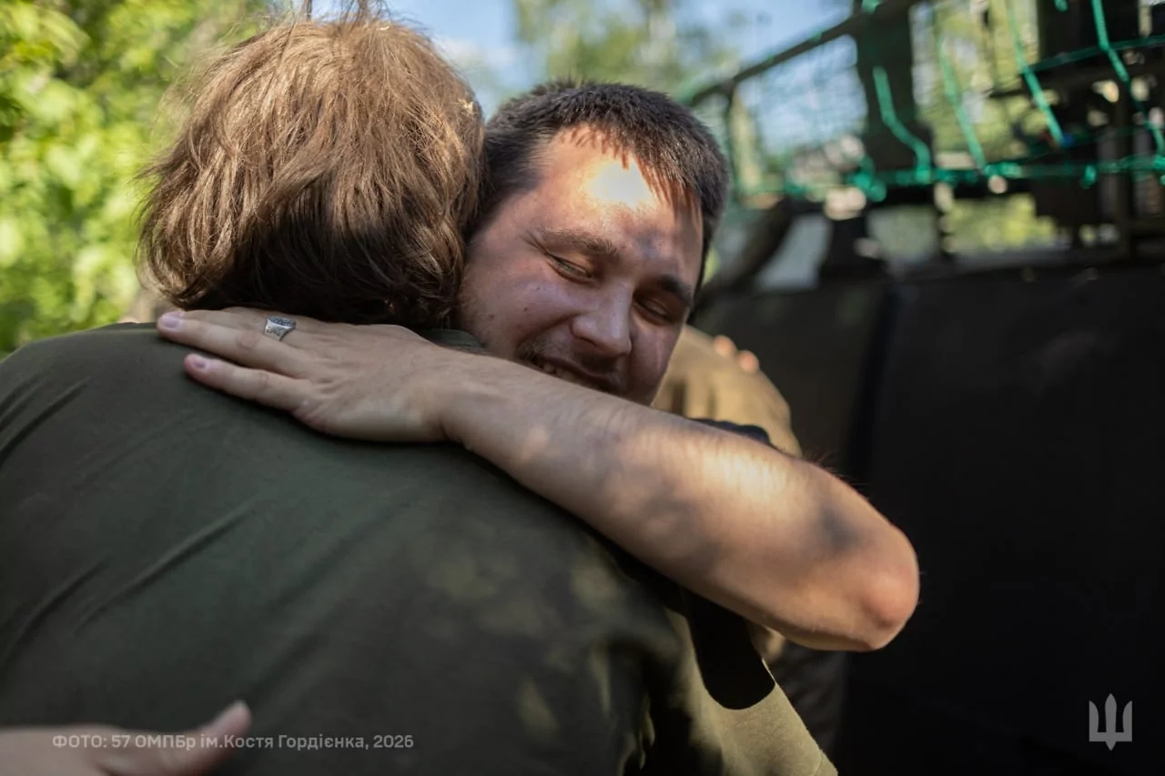Бійці 57 бригади під час виходу