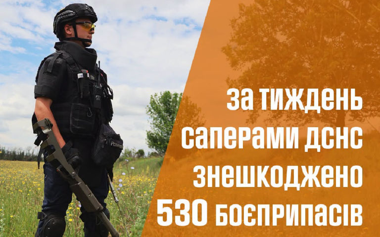 Понад 500 вибухонебезпечних предметів знищили на Харківщині за тиждень