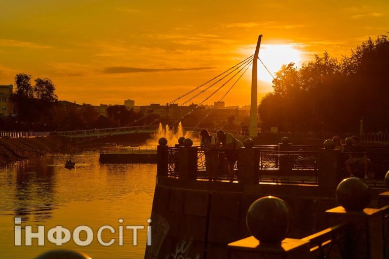 Золотавий захід сонця над Харковом (фото)