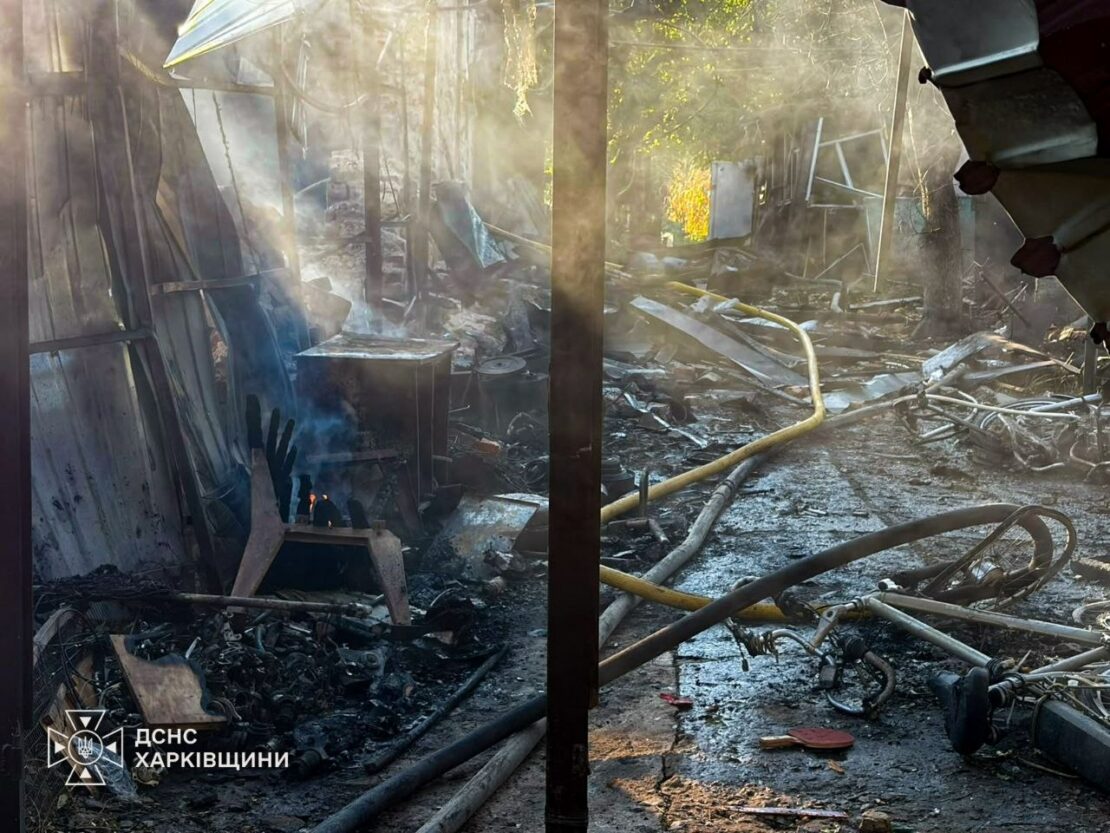 Пошкодження будинку в Катеринівці після удару