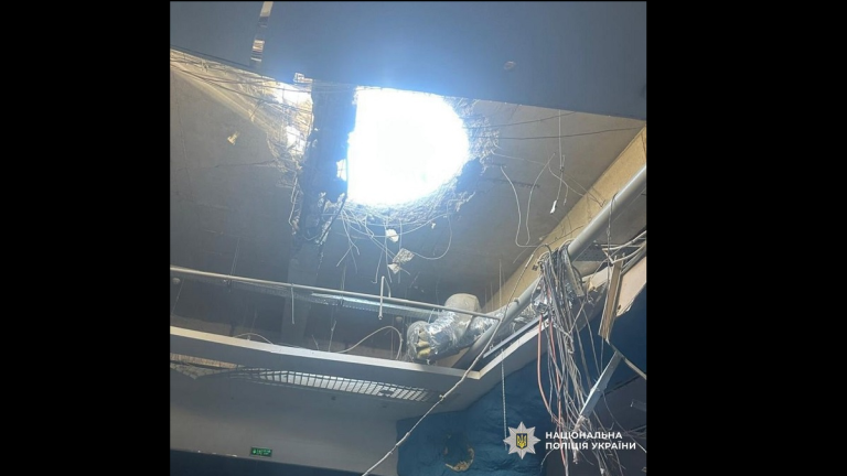 Дах торговельно-розважального комплексу «Дафі» в Харкові зазнав ушкоджень від БПЛА противника