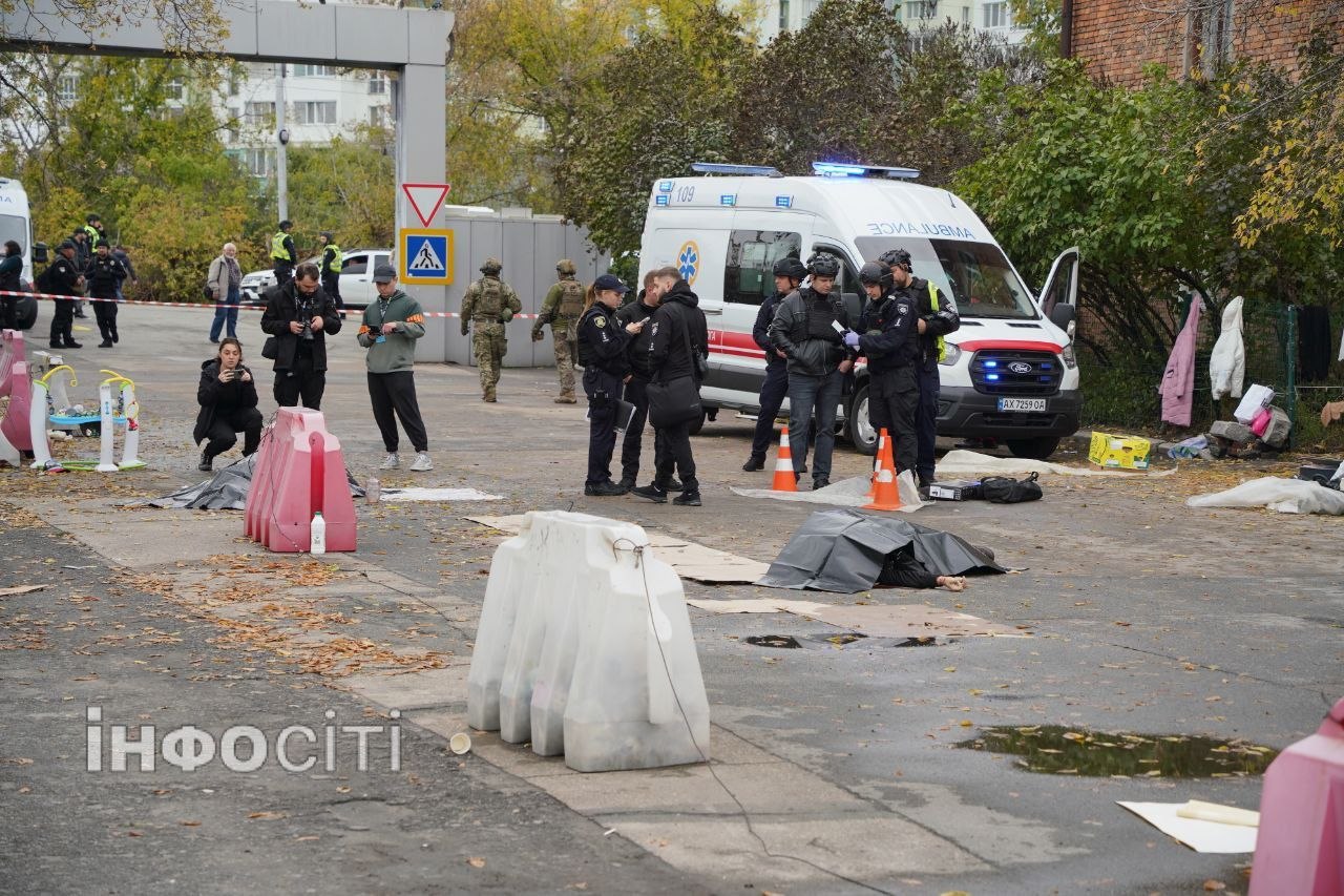 Російські війська вдарили по торговому майданчику в Харкові 16 жовтня — дві людини загинули (знімки)