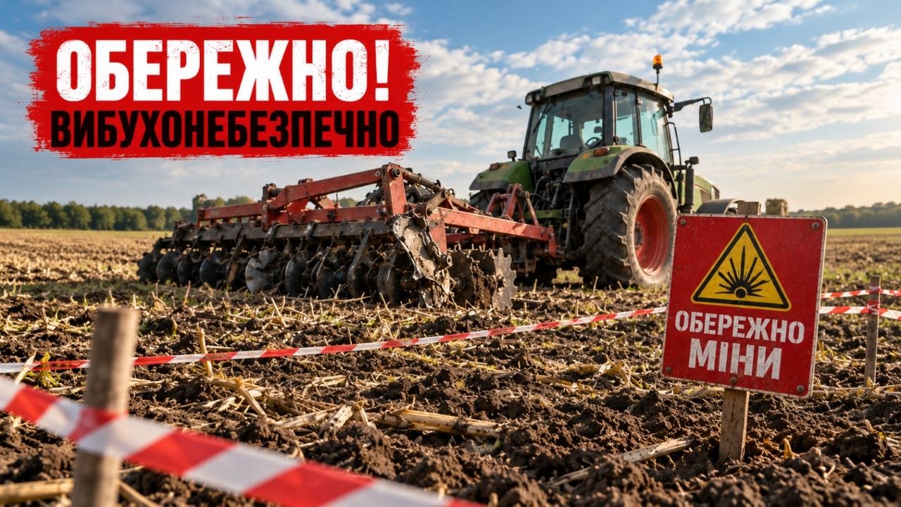 У Харківській області трактор вибухнув через виявлений боєприпас