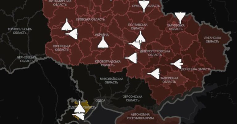 У застосунку “Повітряна тривога” з’явилася інтерактивна карта руху ракет і “шахедів” над Харковом