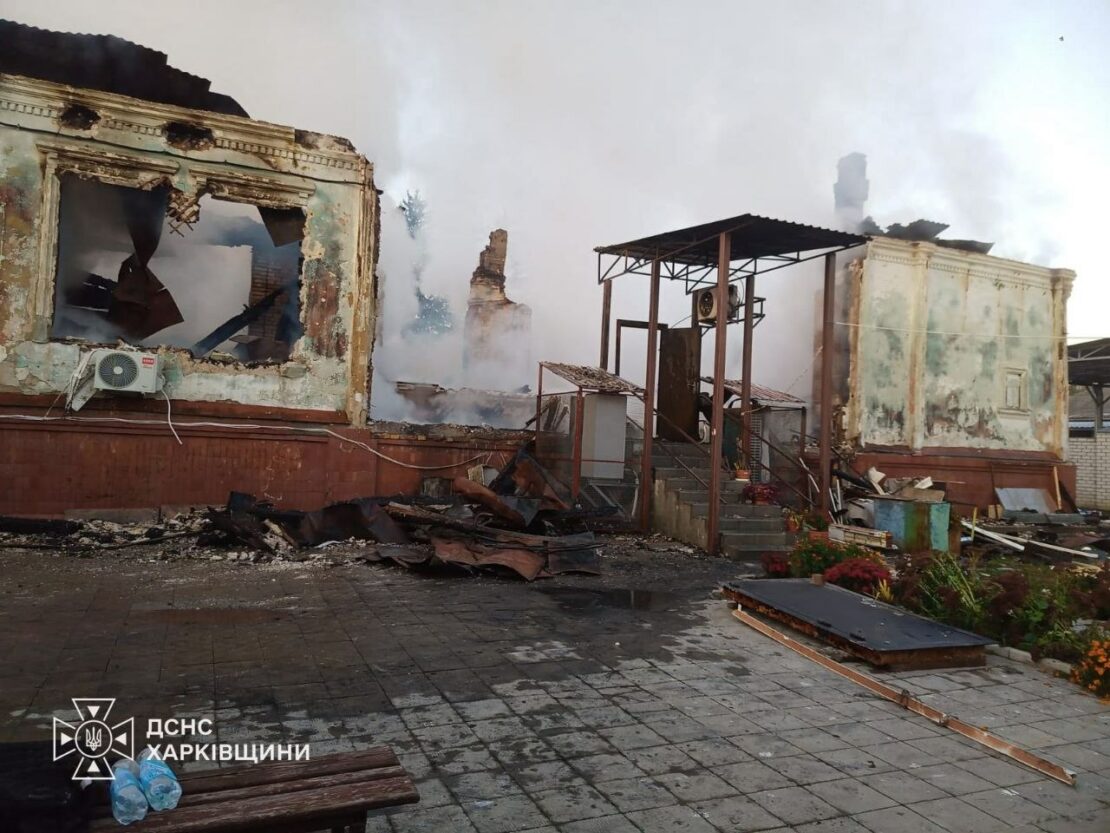 Уночі ворог завдав ударів по місту Ізюм (фото)